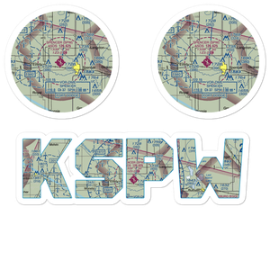 Spencer Municipal Airport (SPW) VFR Sectional Sticker Pack