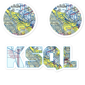 San Carlos Airport (SQL) VFR Sectional Sticker Pack