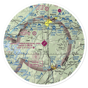 Upper Cumberland Regional Airport (SRB) VFR Sectional Sticker (30 mile)