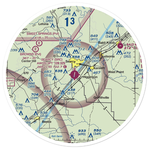 Searcy Municipal Airport (SRC) VFR Sectional Sticker (30 mile)