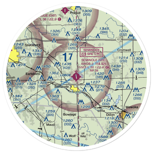 Seminole Municipal Airport (SRE) VFR Sectional Sticker (30 mile)