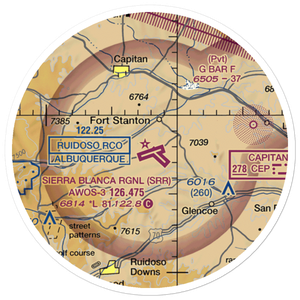 Sierra Blanca Regional Airport (SRR) VFR Sectional Sticker (20 mile)