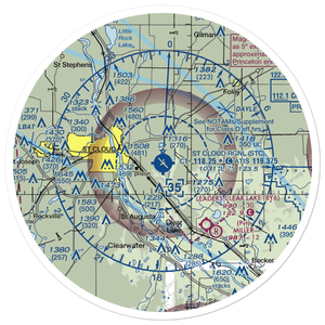 St Cloud Regional Airport (STC) VFR Sectional Sticker (30 mile)