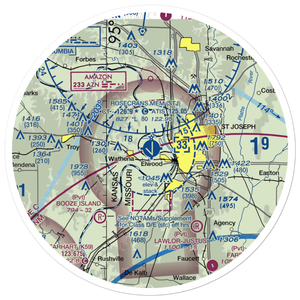 Rosecrans Memorial Airport (STJ) VFR Sectional Sticker (30 mile)