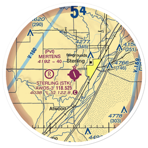 Sterling Municipal Airport (STK) VFR Sectional Sticker (20 mile)