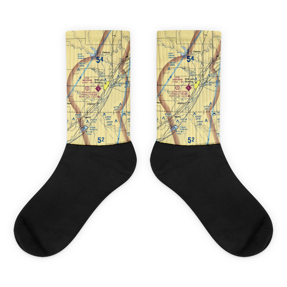 Sterling Municipal Airport (STK) VFR Sectional Socks 