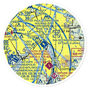 St Paul Downtown Holman Field (STP) VFR Sectional Sticker (20 mile)