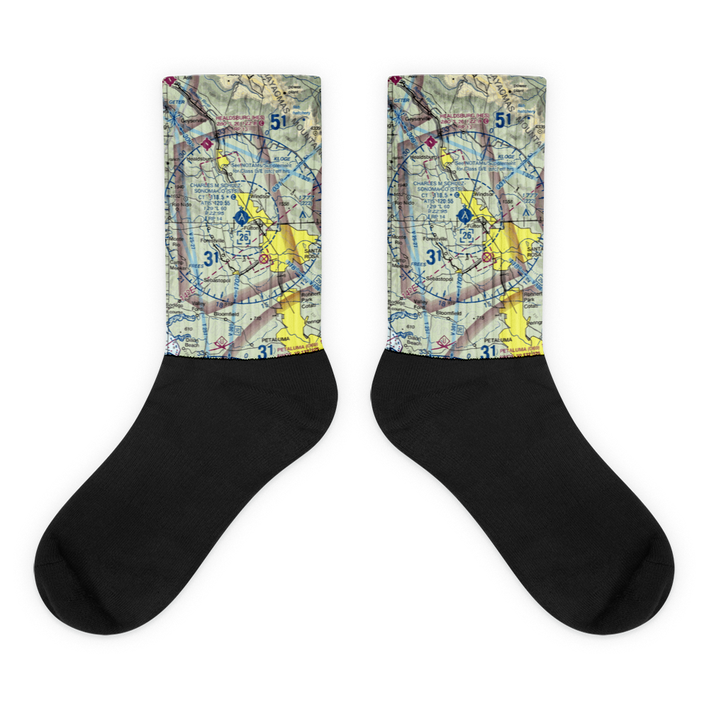 Charles M. Schulz Sonoma County Airport (STS) VFR Sectional Socks 