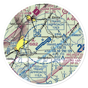 Travis Air Force Base (SUU) VFR Sectional Sticker (20 mile)