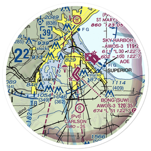 Richard I Bong Airport (SUW) VFR Sectional Sticker (20 mile)