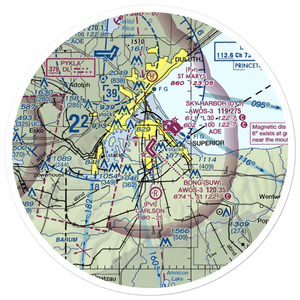 Richard I Bong Airport (SUW) VFR Sectional Sticker (30 mile)