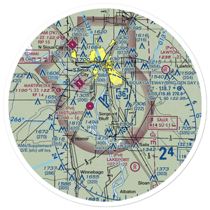 Sioux Gateway Airport/Brigadier General Bud Day Field (SUX) VFR Sectional Sticker (30 mile)