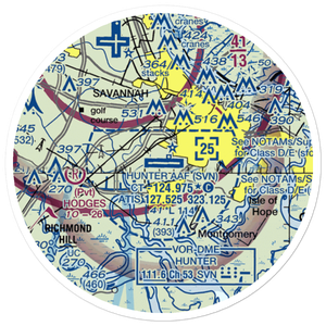 Hunter Army Air Field (SVN) VFR Sectional Sticker (20 mile)