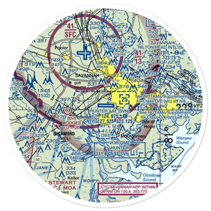 Hunter Army Air Field (SVN) VFR Sectional Sticker (30 mile)