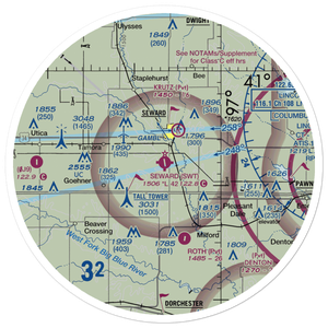 Seward Municipal Airport (SWT) VFR Sectional Sticker (30 mile)
