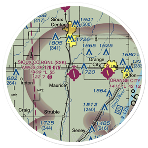 Sioux County Regional Airport (SXK) VFR Sectional Sticker (20 mile)
