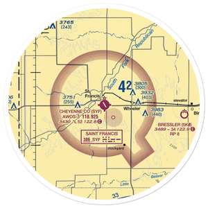 Cheyenne County Municipal Airport (SYF) VFR Sectional Sticker (30 mile)