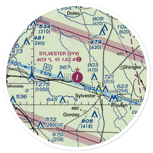 Sylvester Airport (SYV) VFR Sectional Sticker (20 mile)