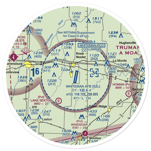 Whiteman Air Force Base (SZL) VFR Sectional Sticker (30 mile)