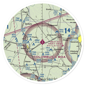 Robert Sibley Airport (SZY) VFR Sectional Sticker (30 mile)