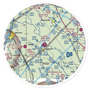 New Gulf Airport (T17) VFR Sectional Sticker (30 mile)