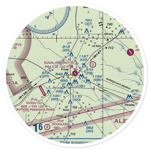Duval Freer Airport (T19) VFR Sectional Sticker (30 mile)