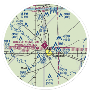 Roger M. Dreyer Memorial Airport (T20) VFR Sectional Sticker (20 mile)