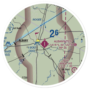 Albany Municipal Airport (T23) VFR Sectional Sticker (20 mile)
