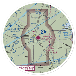 Albany Municipal Airport (T23) VFR Sectional Sticker (30 mile)