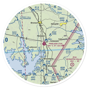 Pineland Municipal Airport (T24) VFR Sectional Sticker (30 mile)