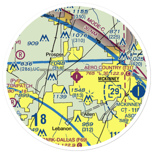 Aero Country Airport (T31) VFR Sectional Sticker (20 mile)