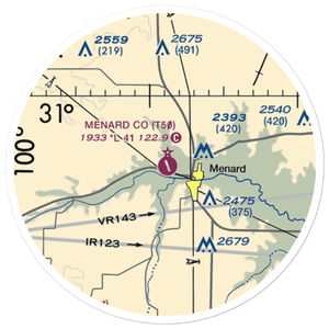 Menard County Airport (T50) VFR Sectional Sticker (20 mile)