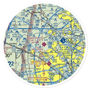 Dan Jones International Airport (T51) VFR Sectional Sticker (30 mile)