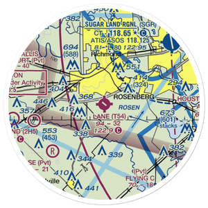Lane Airpark (T54) VFR Sectional Sticker (20 mile)