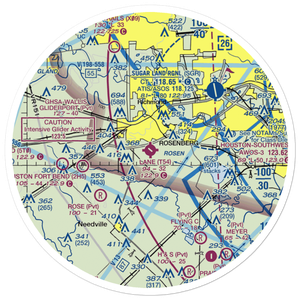 Lane Airpark (T54) VFR Sectional Sticker (30 mile)