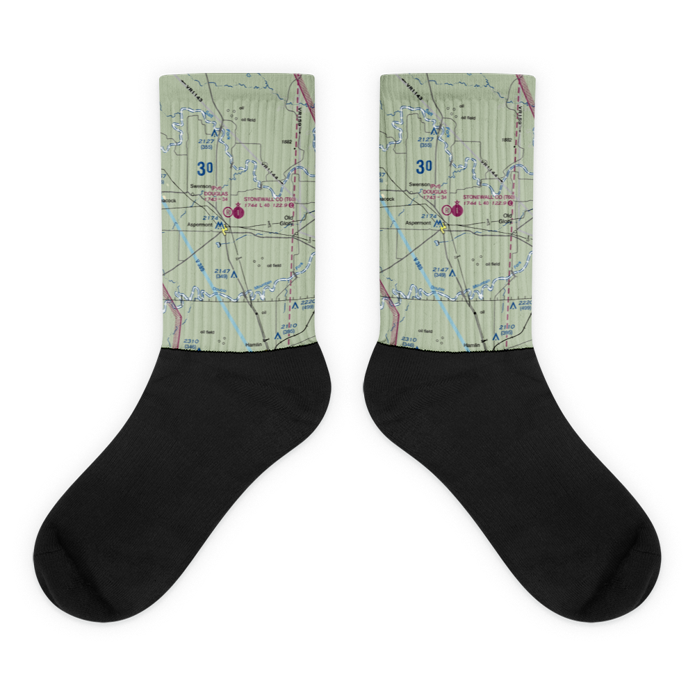 Stonewall County Airport (T60) VFR Sectional Socks 