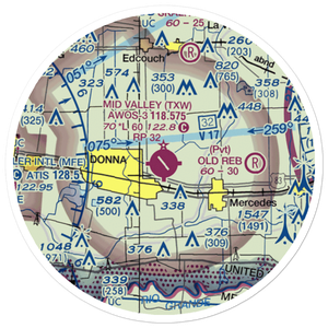 Mid Valley Airport (TXW) VFR Sectional Sticker (20 mile)