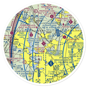 Hicks Air Field (T67) VFR Sectional Sticker (30 mile)