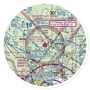 Alfred C 'Bubba' Thomas Airport (T69) VFR Sectional Sticker (30 mile)