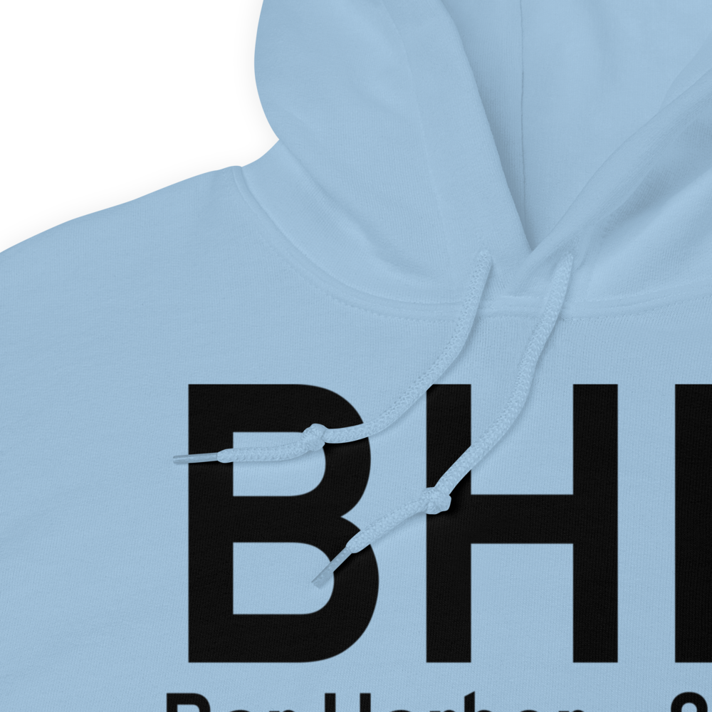 Bar Harbor (KBHB) Airport Hoodie Sweatshirt 