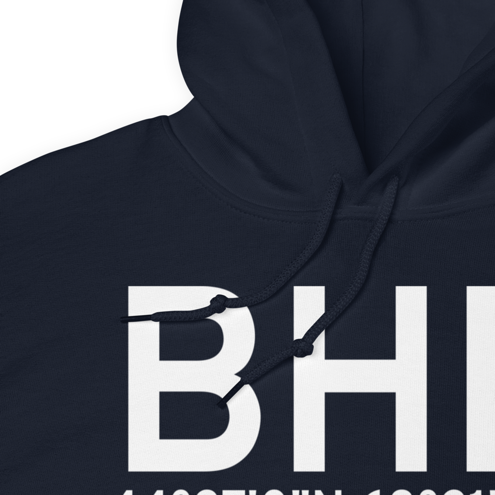 Bar Harbor (KBHB) Airport Hoodie Sweatshirt 