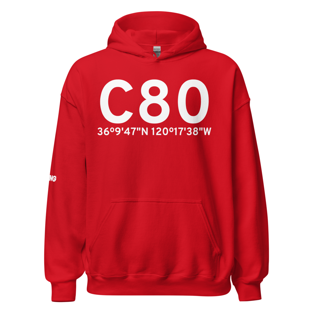 Coalinga (KC80) Airport Hoodie Sweatshirt 