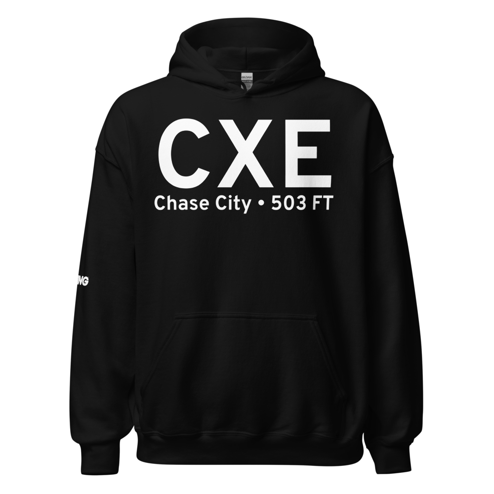 Chase City (KCXE) Airport Hoodie Sweatshirt 