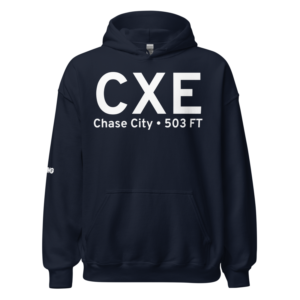 Chase City (KCXE) Airport Hoodie Sweatshirt 