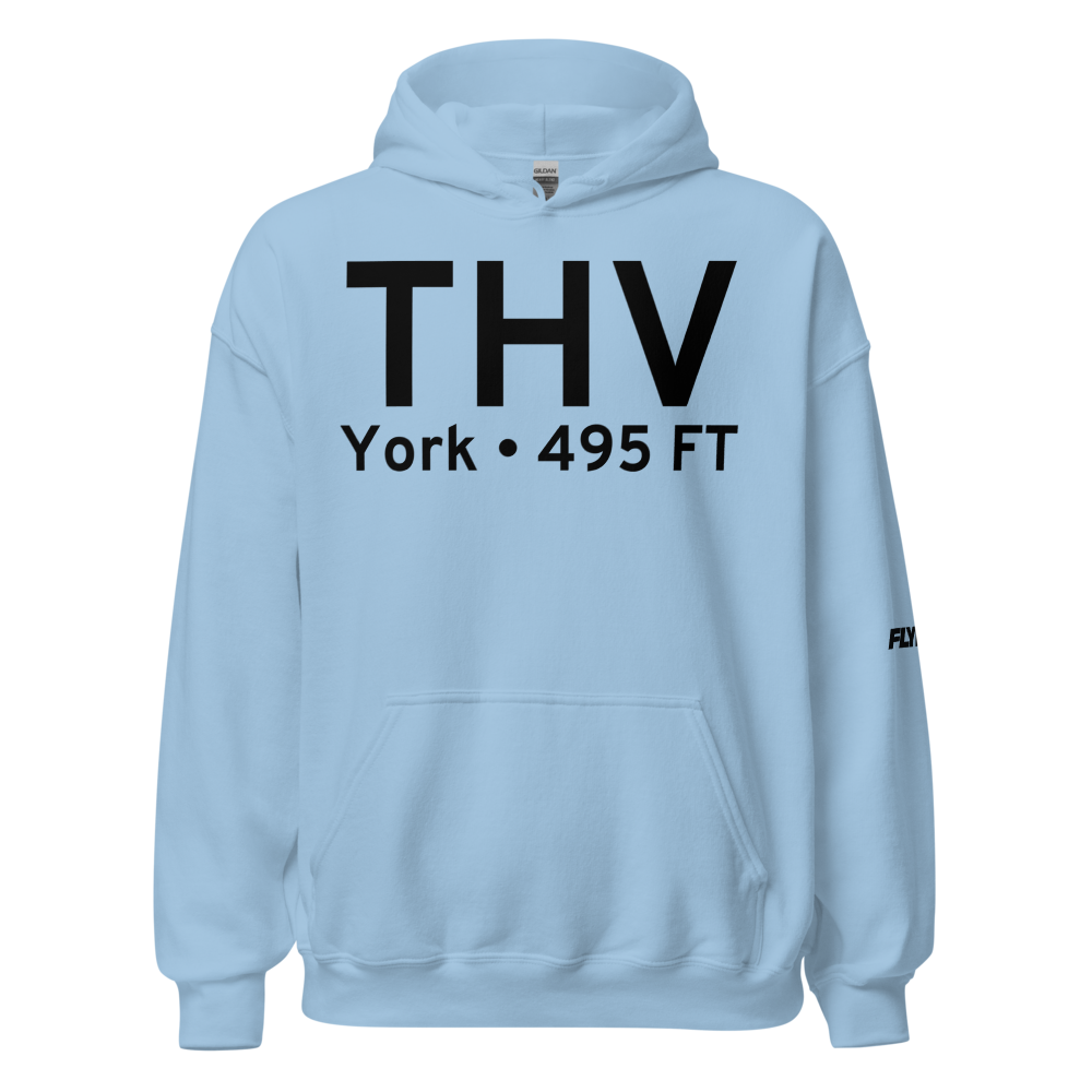 York (KTHV) Airport Hoodie Sweatshirt 