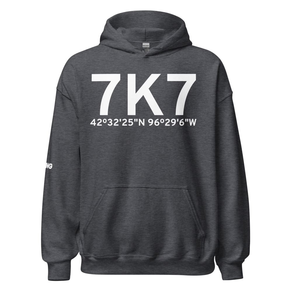 North Sioux City (7K7) Airport Hoodie Sweatshirt 