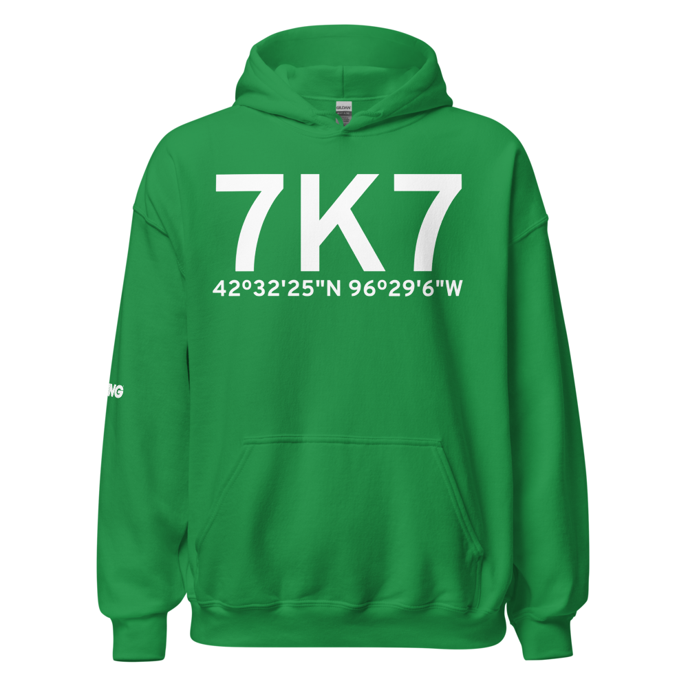 North Sioux City (7K7) Airport Hoodie Sweatshirt 
