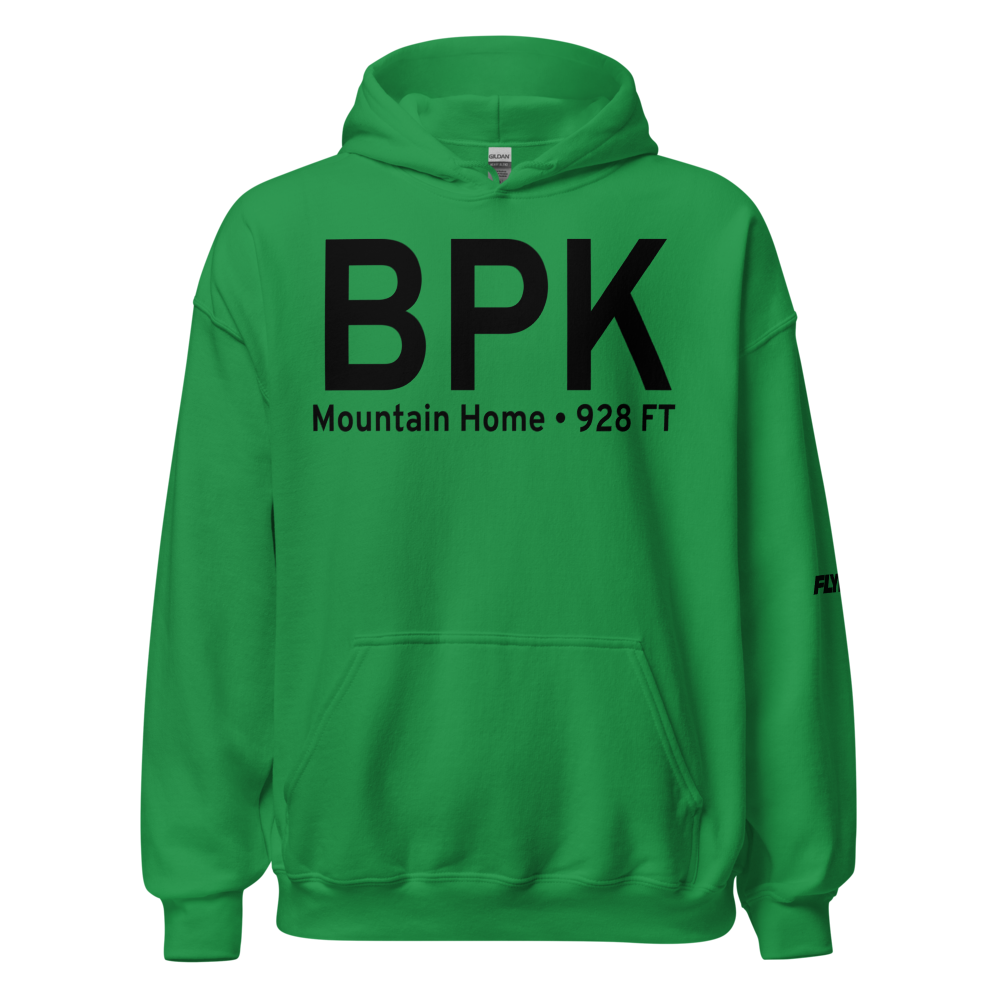 Mountain Home (KBPK) Airport Hoodie Sweatshirt 