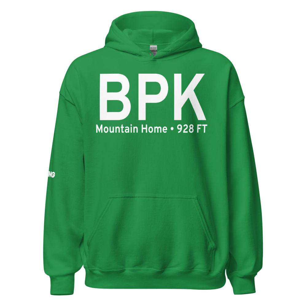 Mountain Home (KBPK) Airport Hoodie Sweatshirt 
