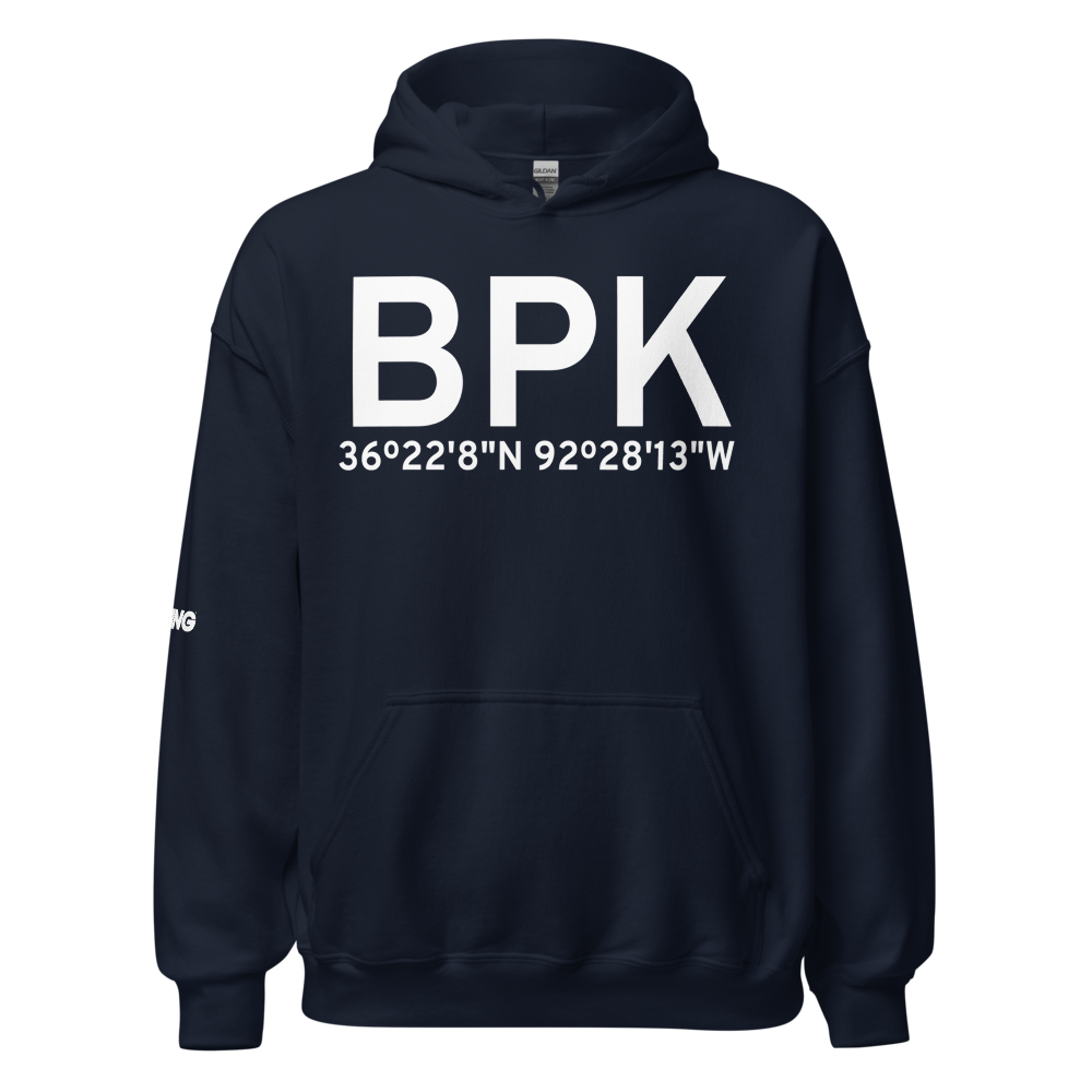 Mountain Home (KBPK) Airport Hoodie Sweatshirt 